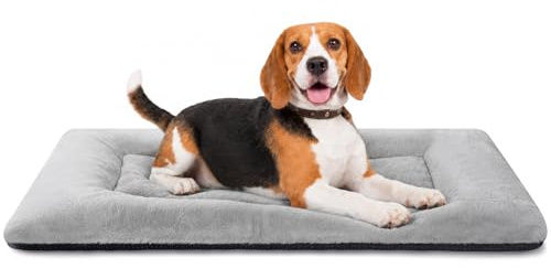 ZENGAOOU Washable Dog Crate Bed with Non-Slip Bottom, Soft Crate Mattress and Flat Dog Mat for Medium and Large Dogs, Comfortable Pet Cushion for Kennels and Home Use (90×60×5 cm)