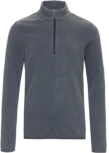 Odlo Kinder Langarm Shirt mit Reißverschluss Roy Stripe, Folkstone Gray - India Ink, 140