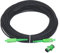 sourcing map 1Pcs 49.2Ft Single Mode Simplex OS2 Armored Fiber Optic Patch Cable LSZH SC/APC-SC/APC Jumper Optical Black for Fiber Optic LAN Networks with Adapter