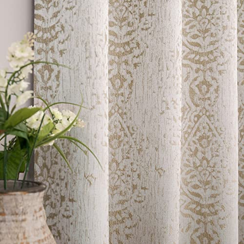 Mrs.Naturall 108 Inch Extra Long Curtains for Living Room,50% Blackout Custom Made Hotel Curtains for Family Room Windows,Taupe Grey