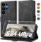 Ailicici Handyhülle für Samsung Galaxy S24 Ultra Hülle Leder, Mit Schutzfolie, für Samsung Galaxy S24 Ultra 5G Hülle Klappbar Leder Flip Wallet Stoßfeste Case Klapphülle für Samsung S24 Ultra 5G Hülle