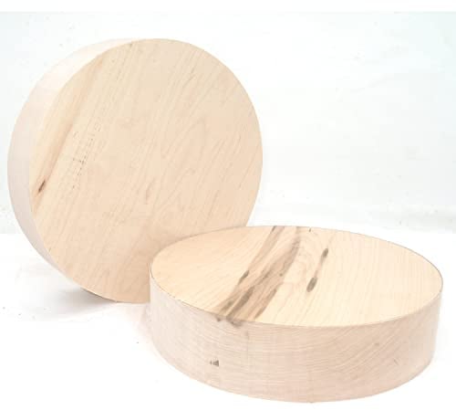 Woodturning Bowl Blanks and Clock Blanks - Choose Your Size and Species (Maple 180mm X 47mm)