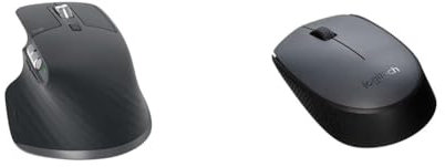 Logitech MX Master 3S – Kabellose Performance-Maus mit ultraschnellem Scrollen, ergonomisch, 8K DPI – Dunkelgrau & M170 Kabellose Maus, 2,4 GHz mit USB-Nano-Empfänger, optisches Tracking