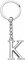 LUODAN Cadeau Femme Homme Porte-clés, Argent A-Z 26 lettre initiale pendentif porte-clés-Cadeaux Sœurs Amitié Collègue Papa Marraine Parrain idées Cadeaux Meilleur Ami Anniversaire (K)