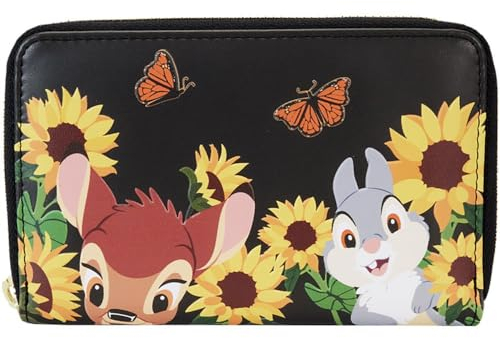 loungefly Disney by Porte-monnaie Sonnenblumenfreunde, Schwarz