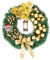 GloBrite 40cm Holly Wreath with Lantern | Christmas Wreaths for Front Door | Christmas Door Wreaths Home Decor Christmas Decorations Christmas Outdoor Decorations - Yellow
