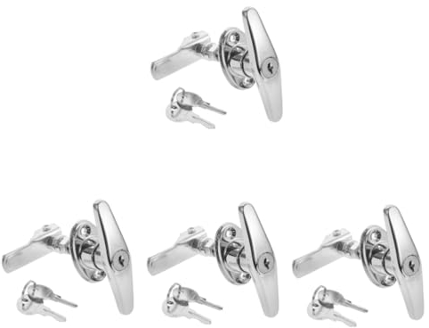 Gadpiparty 4sätze Zinklegierung Förmiger Schrankverschluss Mit Schlüssel Für Werkzeugkasten Und Möbel Sicherer Diebstahlschutz Kompatibel Mit Verschiedenen Schränken Und Kompartimenten