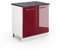 Vicco Meuble Bas sous-évier Fame-Line, Rouge Bordeaux Haute Brillance/Blanc, 80 cm avec étagère, PT Anthracite