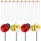 Toddmomy 20pcs Bee Ladybug Garden Stake Ornaments, Resin Decorative Garden Sticks for Outdoor Planter Pots, Multi-Color Yard Decorations for Flower Beds and Borders