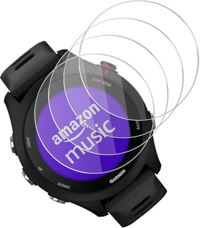 Rnnmeeko Verre trempé Compatible avec Garmin Forerunner 255/255 Music Protection Ecran, 4 Pièces 9H Dureté Protection écran, Anti Rayures HD Vitre Protection pour Garmin Forerunner 255/255 Music