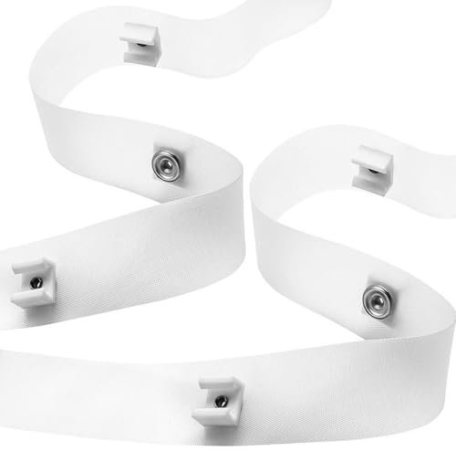 RV A201 A202 Lot de 2 bandes coulissantes transparentes pour rideau à fermeture Éclair, pour montage au plafond ou au mur, 2 pièces