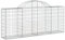 SDWEHO7 Gabione Hochbogen Gabionenwand Steinzaun Steinkorb Drahtkorb Gabionenkörb Gabionen Zaun Säulengabione Steingabionen Gabionensteine, 200x30x80/100 cm Verzinktes Eisen