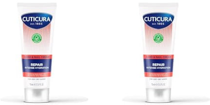 CUTICURA Repair Hand & Nail Cream 75ml, Intense Hydration, Softening, Protect Damaged Skin, Stronger Nails (Pack of 2)