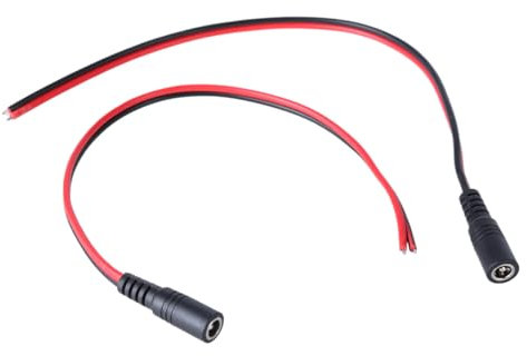Ukbzxcmws Cable de alimentación flexible 18AWG 5 5 mm X 2 1 Mm Cable de alimentación de dos colores con 5 5 X 2 1 Macho/Hembra Cabezas Para Alimentación De Equipos