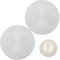 POPOYU 2er Set Platzdeckchen Silber Tischset PVC Ausgehöhlte Platzset Metallische Runde Tischsets, Waschbar Hitzebeständig Rutschfester Platz-Mattenc für Weihnachten Hochzeit Party