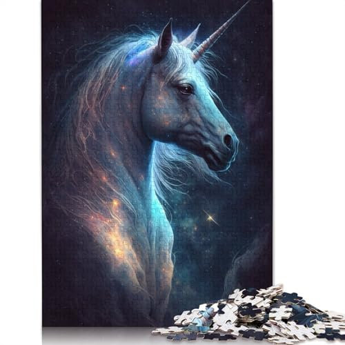 Jigsaw Puzzles for Adults Galaxy Unicorn 1000 Piece Jigsaw Puzzle for Adults Suitable for Adults And Children 12 And Up Cardboard Puzzles Challenge Family size: 38x26cm