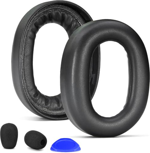 defean Ear Pads Replacement Compatible with Compatible with Jabra Evolve2 85 UC / Evolve2 85 MS Wireless Headphone (Do Not fit Elite 85H), Softer Protein Leather Comfort Noise Isolation Foam