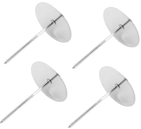 FUNOMOCYA Stainless Steel Cake Decorating Nails Flower Nail Heating Core 5cm Diameter Professional Cake Baking Tools for DIY Icing Decoration 4pcs Set
