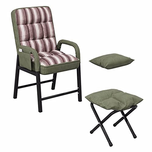 Mid Century Moderner Liegestuhl mit Stahlrahmen, Chaiselongue, Liegestuhl und Ottoman-Set