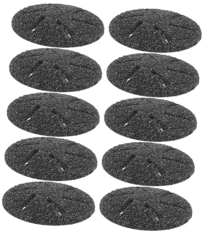 20 Stück Fußschleifscheiben für Pediküre, Schwarze ABS Nachfüllpackungen | Runde Ersatzaufsätze, Kompakt und Leicht, Widerstandsfähig gegen Schäden, zur Entfernung Abgestorbener Haut