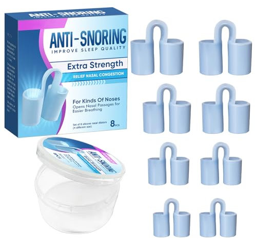 Nasal Dilator, Anti Schnarch Nasenspreizer, Schnarchstopper Anti-Schnarch-Geräte Schnarchen stoppen Verbessern den Schlaf, 8 Stück