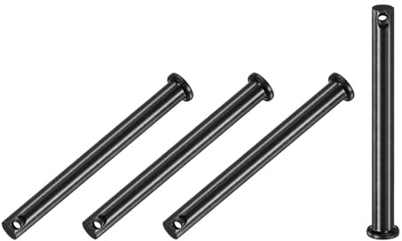 M METERXITY 4-Pack Single Hole Clevis Pins, M8x80mm Link Hinge Pin | Carbon Steel, Flat Head, Reusable, For Mechanical Linkage, Fixed Parts, Ship Rigging
