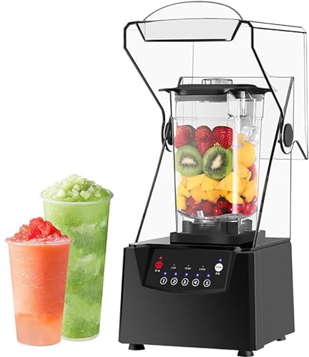ZXINXIN Blender Industriel 2200W Blender de Bouclier Silencieux Commercial Professional 2L pour Le concassage de Glace, Les Shakes et Les Smoothies pour l'utilisation de la Cuisine