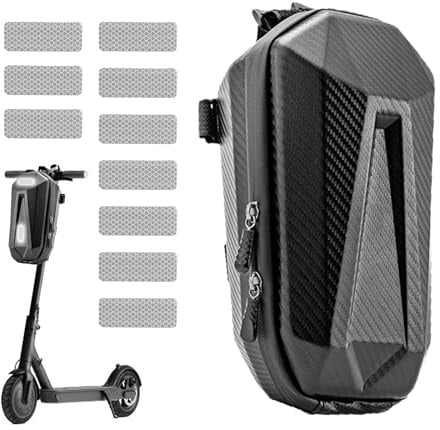 Geoyien Borsa per Monopattino Elettrico, Borsa Bici Elettrica, Borsello Bici Elettrica 2/3L Grande Capacità, Impermeabile, Striscia Riflettente, per Scooter Elettrici, Biciclette (B)