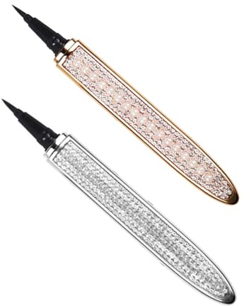 SOESFOUFU 2pcs Eyeliner Pencil with Ultra-fine Tip and Easy to Use Self-adhesive False Eyelashes Pen in Silver for Women Makeup and Creative Fashion Style