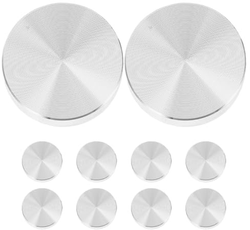 ifundom Kit de Disques Aluminium 10 Pièces 30 MM pour Renforcement Plateau Verre Tables Basses et Vitrines Supports Métalliques