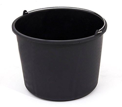Juego de 3 cubos de plástico negro recipient de melanger 20 L