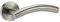 Arched Lever Brushed Stainless Steel Door Handles on Rose