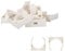 sourcingmap 10Stk Haus PVC U Form Wasser Verwenden Rohr Halter Klemmen Clip weiß 40 mm Dmr.