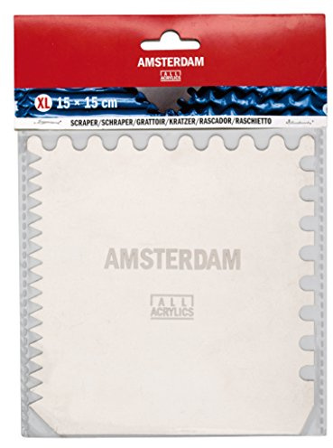 Amsterdam Colour-Scraper, Kratzer für Farbstrukturen, 15x15cm, 1 Stück