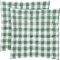 REDBEST Stuhlkissen, Stuhlauflage, Sitzkissen 2er- Pack Landhaus karo Nashville grün Größe 40x40x3 cm - strapazierstark, langlebig, angenehmer Sitzkomfort (weitere Farben)