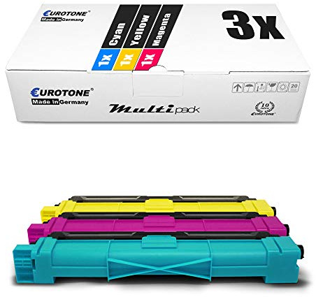 3X Eurotone Toner kompatibel für Brother HL 3142 3152 3172 wie TN-246 TN246 Color Cyan Magenta Yellow