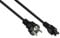 Good Connections P0005-S050 Netzkabel, 5 m, Schutzkontakt-Stecker Typ E+F (CEE 7/7, gerade) an C5 (gerade) für Notebook, 0,75 mm² Schwarz