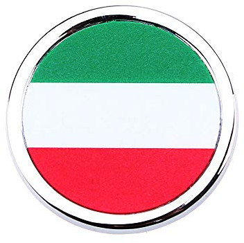 1 stücke Auto außen zubehör Italien Flagge Aufkleber Metall Mini runde Emblem für Toyota Rover Dodge Skoda Audi