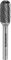 HM-Frässtift, zylindrisch abgerundet, Form C, HM-Schneidwerkzeug, Ø 12 mm, Kopflänge 25 mm, Stift- Ø 6mm, Stiftlänge 45 mm, Karbidfräser für Geradschleifer
