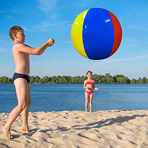 Ballon de Plage Gonflable géante 80 cm -Jeu d'eau et de Plage - Ballon Jumbo
