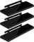 WOLTU Wandregal Hochglanz Schwarz 4er Set Schweberegal,70x22.9x3.8 cm, Regal freischwebend, Galeriedisplay, Wanddeko für Wohnzimmer Schlafzimmer Küche, MDF, verdeckte Aufhängung