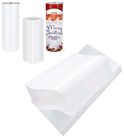 Potadak 100 Stück Sublimations-Schrumpffolie, 12,7 x 25,4 cm, weiße Tasche für 567G Becher, Schrumpffolie