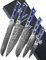 SANMUZUO Damast Küchenmesser Set, Chef Damastmesser Kochmesser Set- Küchenmesser Set von 5-Stück, Ultra-Sharp VG10 Damaskus Stahl mit Harz Griff, Xuan Serie (Saphirblau)