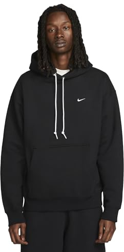 Nike DX1355-010 Solo Swoosh Sweatshirt Herren Black/White Größe M