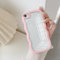 UEEBAI Hülle für iPhone 7/iPhone 8, Niedliche lockige Wellen Rahmenform Silikon Stoßfeste Handyhülle, Crystal Clear Case mit Anti-Kratzen Schutzhülle TPU Bumper Case Cover - Rosa