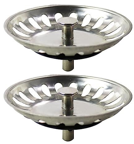 TALEA SUS304 Sink Strainer Basket 84MM,2 pcs Kitchen Sink Plugs Drain Filter-QS165-U