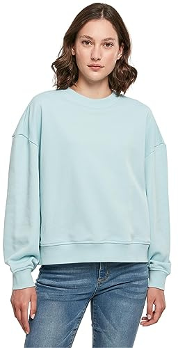 Build Your Brand Damen By212-ladies Oversized Crewneck Sweatshirt