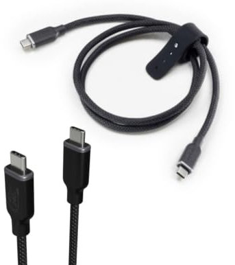 ZAGG mophie Charge Stream, USB4 / USB-C auf USB-C, Schnellladekabel, Kabel zur Datenübertragung, Enduraflex Silikon, langlebig, strapazierfähig, 240W, 0,8m, schwarz