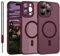 YUANDMI iPhone 15 Pro Max Hülle Magnetic, Hanyhülle iPhone 15 Pro Max Magnetisch Leicht Dünn Matte Touch Kameraschutz Kratzfeste Anti-Gelb Kratzfest Schutz Hülle Dunkel Rot
