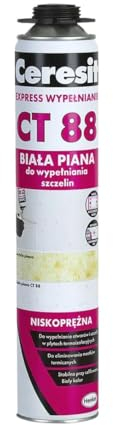 Ceresit Klebeschaum Bauschaum Weiß CT88 Express - Effektiver Dämmung- und Fugenfüller-Schaumstoff für präzise Anwendungen, PU-Schaum zum Isolieren, Konstruktionsschaum- (1x 750ml)